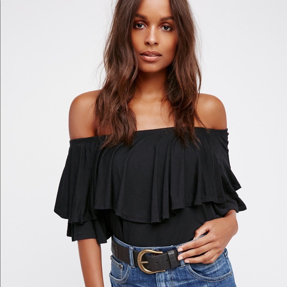 Free People Black Off-the-shelf we Top sz. Small